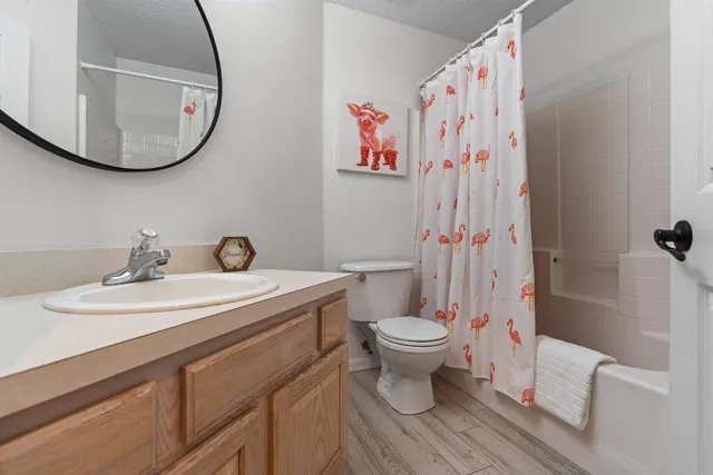 a bathroom with a sink toilet and a mirror