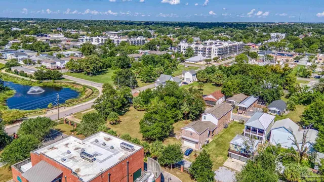 an aerial view of multiple house