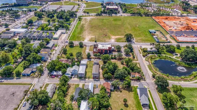 an aerial view of multiple house