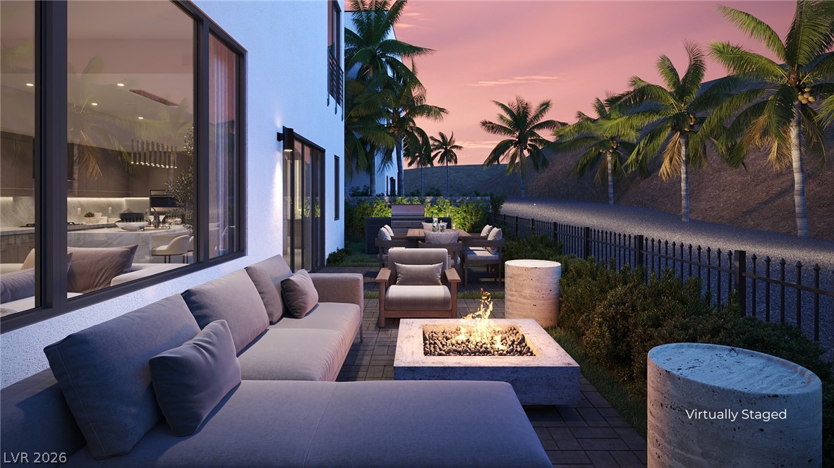 505 Overlook Rim Drive Henderson, NV 89012 - Photo 4 of 22 An inviting outdoor living space perfect for evening gatherings.