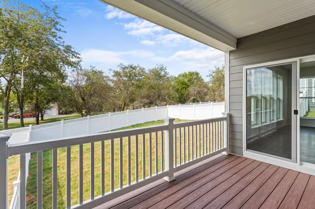 a view of a wooden deck