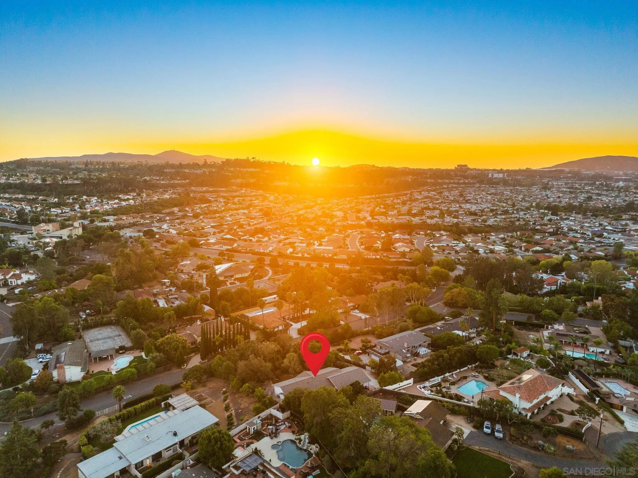 12830 Avenida La Valencia Poway, CA 92064 - Photo 45 of 47 an aerial view of residential houses with outdoor space