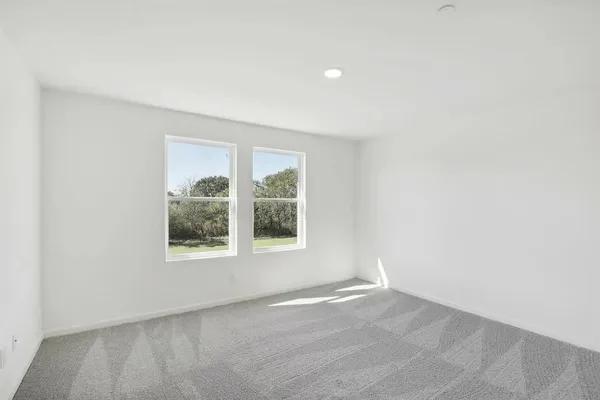 an empty room with a window