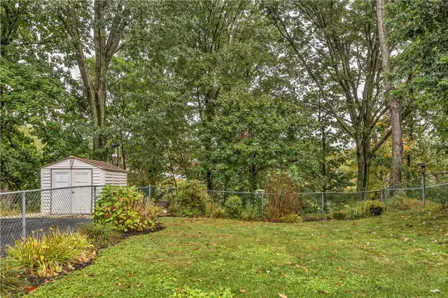 a view of a backyard