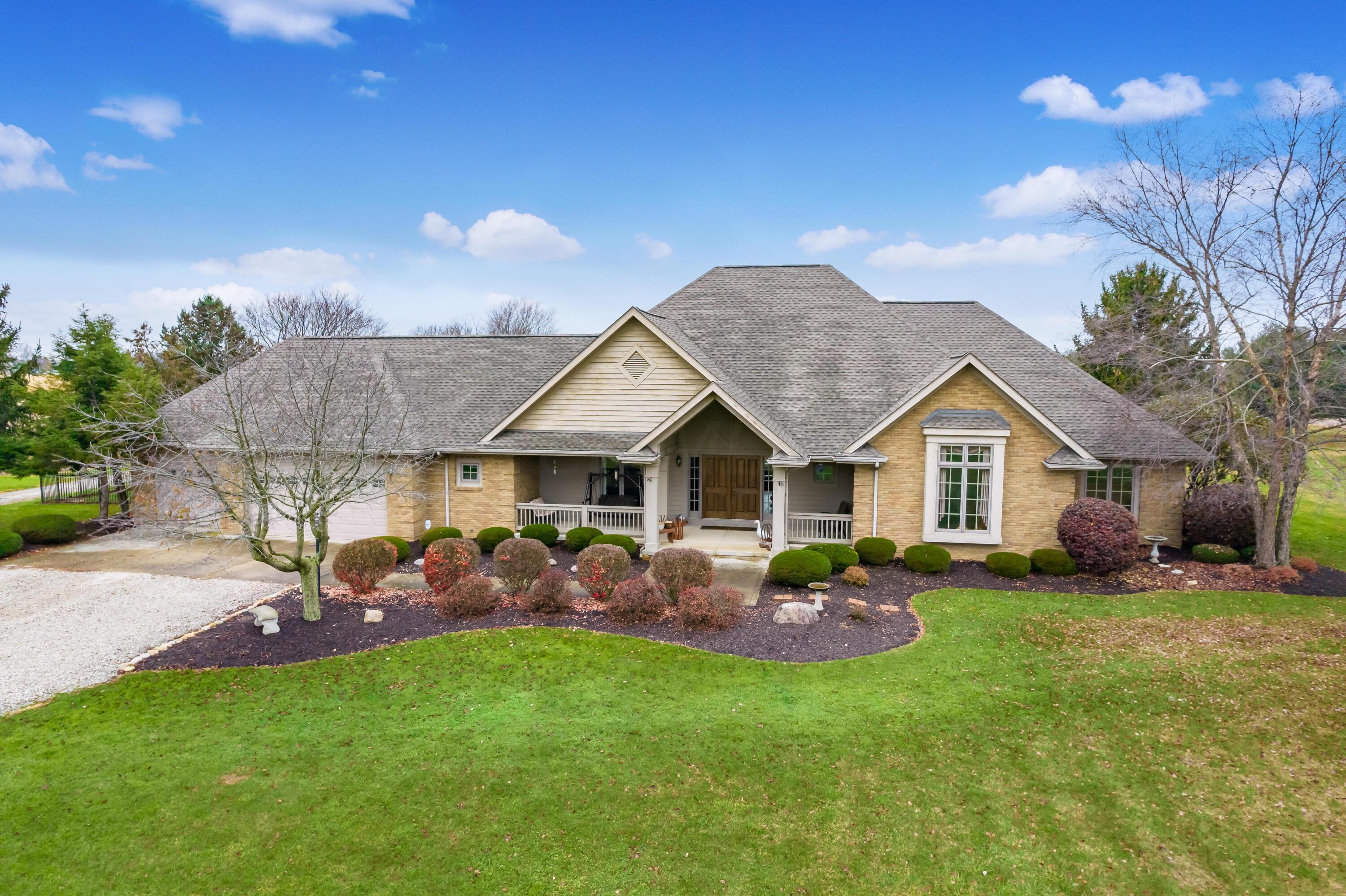 Features 5.35 acres and an 8 stahl horse barn, pond and deck.
