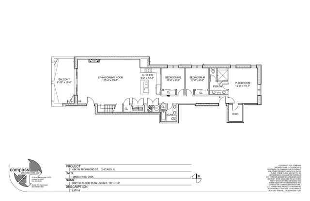 $799,000 | 4347 North Richmond Street, Unit 3N, Chicago, IL 60618