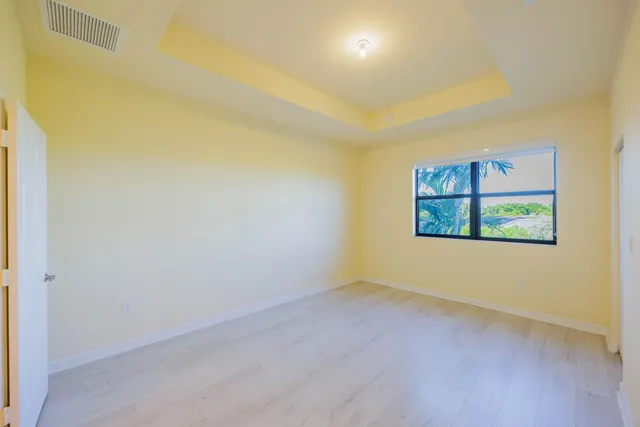 an empty room with a window