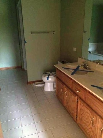 4852 Snapjack Circle Naperville, IL 60564 - Photo 4 of 8 a bathroom with a granite countertop sink and a toilet