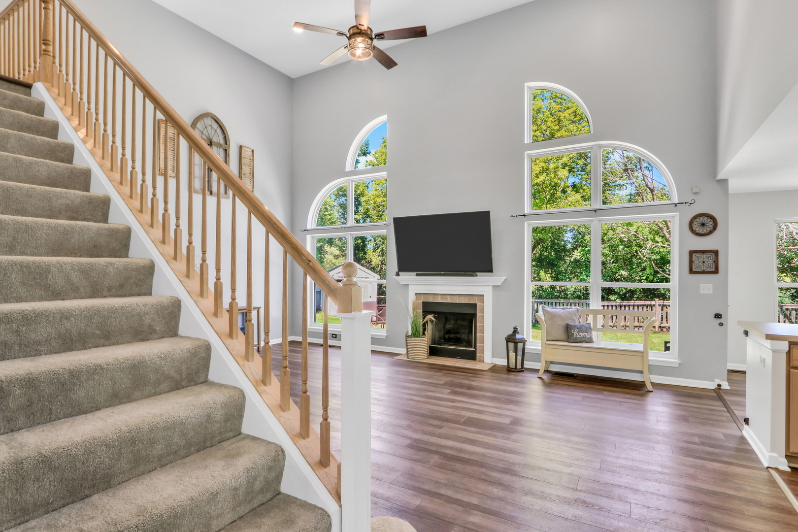 32 Highland Road Grayslake, IL 60030 - Photo 13 of 39 a view of entryway livingroom and hall with wooden floor