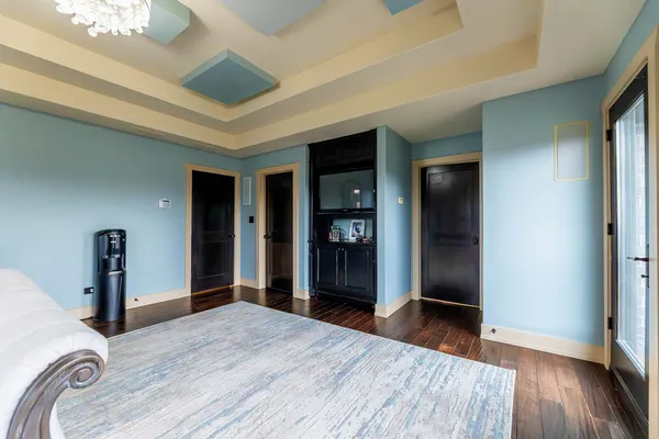 a view of a balcony with an outdoor space