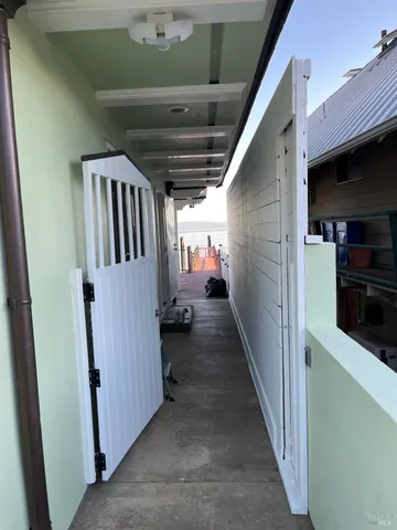 a view of hallway with stairs