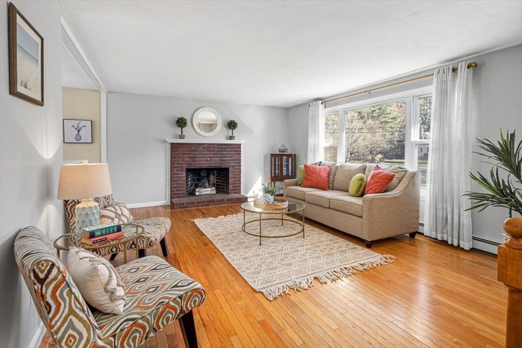 17 Maplewood Road Pembroke, MA 02359 - Photo 4 of 26 a living room with furniture and a fireplace