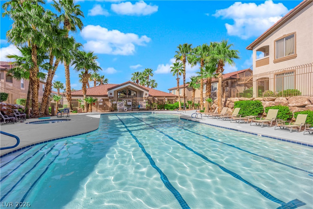 2305 West Horizon Ridge Parkway, Unit 2722 Henderson, NV 89052 - Photo 18 of 23 Community pool featuring a patio