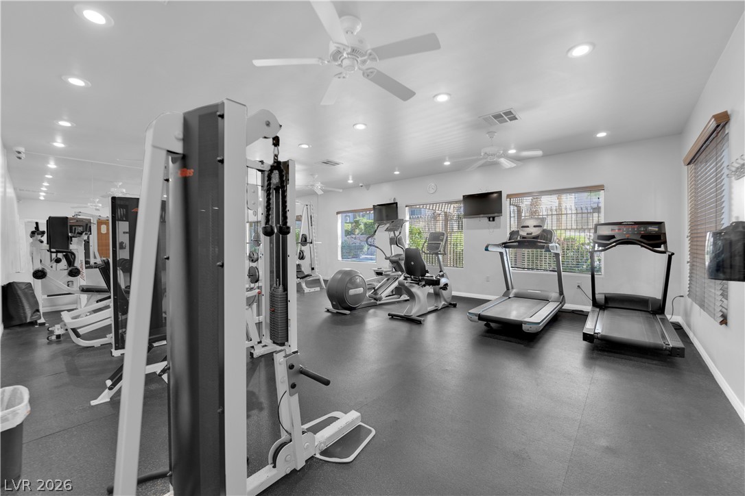 2305 West Horizon Ridge Parkway, Unit 2722 Henderson, NV 89052 - Photo 21 of 23 Gym with recessed lighting