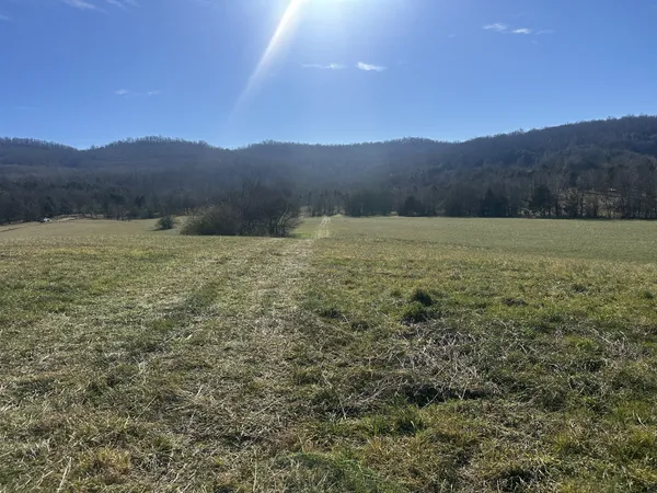 a view of an outdoor space and mountain view