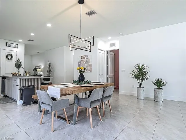 a view of a dining room and livingroom view