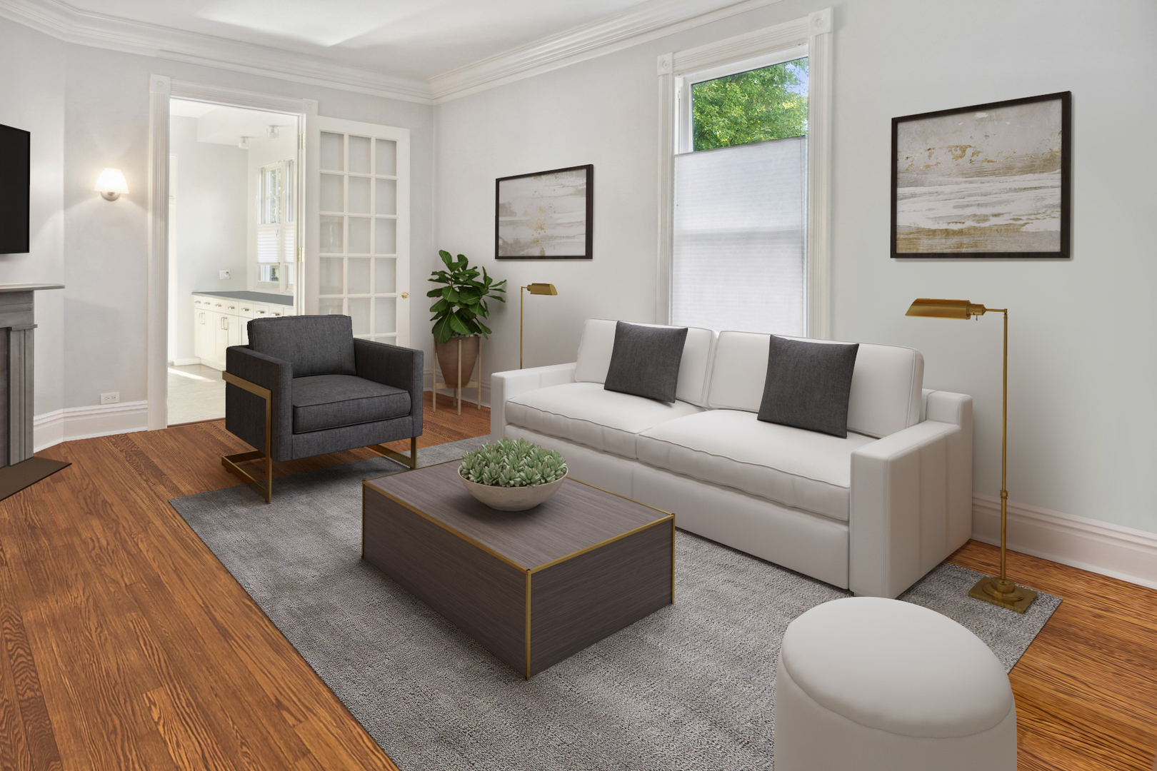 415 East Deerpath Road Lake Forest, IL 60045 - Photo 6 of 26 a living room with furniture and a large window