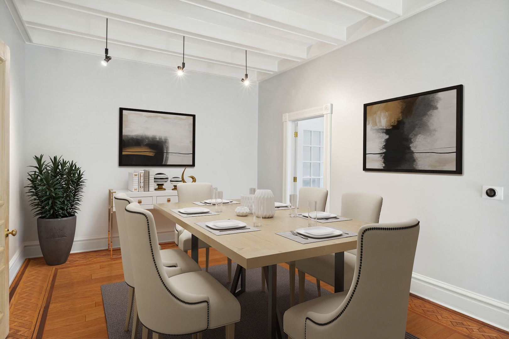 415 East Deerpath Road Lake Forest, IL 60045 - Photo 7 of 26 a view of a dining room with furniture