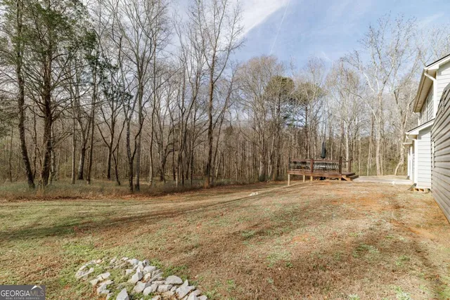 a view of a house with a yard and garage