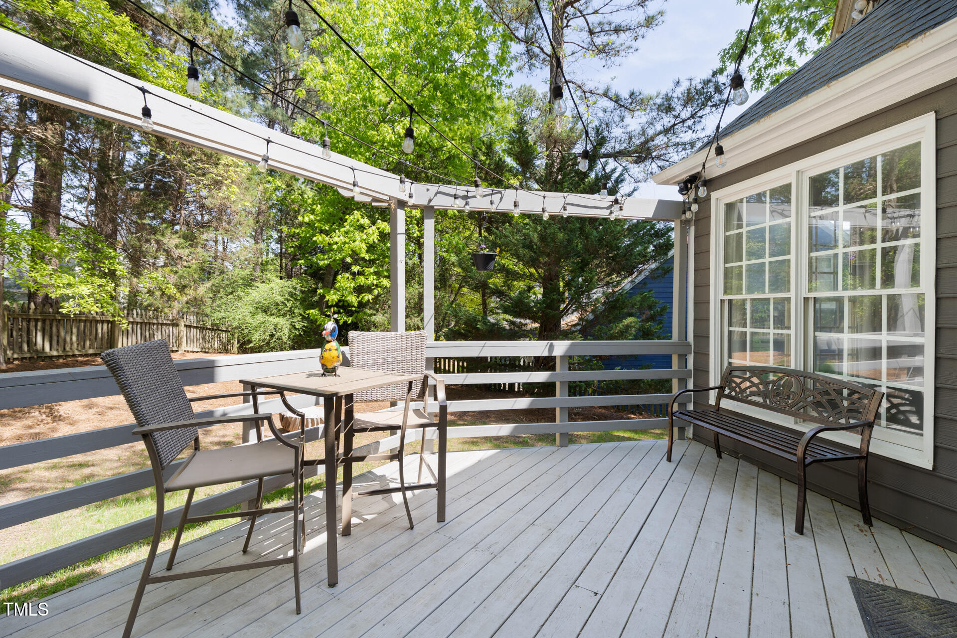 7 Wythebrook Lane Durham, NC 27713 - Photo 30 of 34 a view of sitting area with furniture and wooden deck