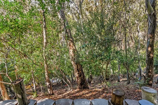 a view of a chair and table in the patio