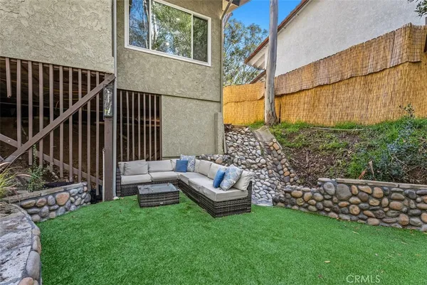 a view of an outdoor space and trees
