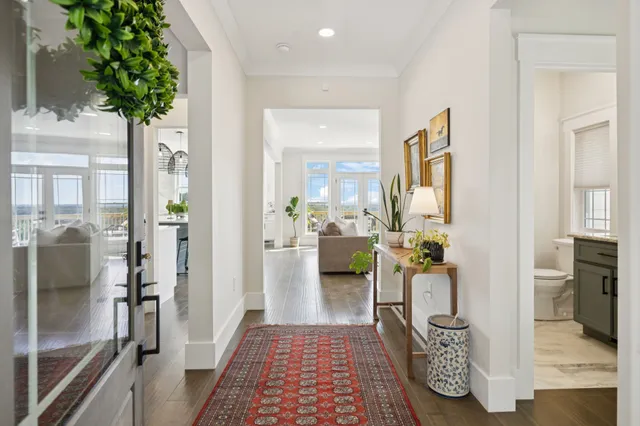 a view of a forest with a street