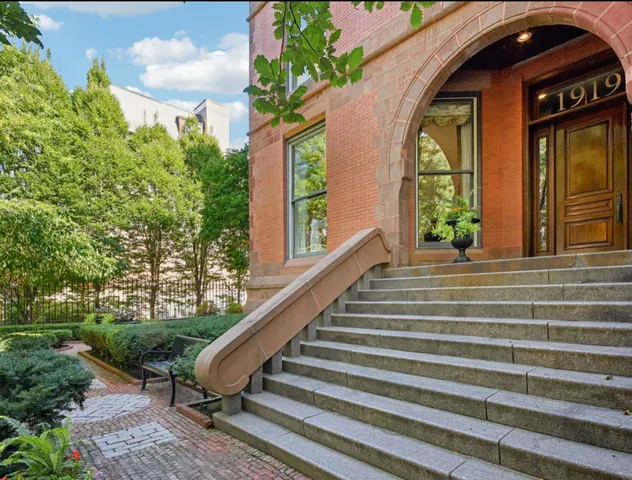 a view of a house with a staircase