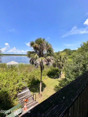 a view of ocean from a balcony