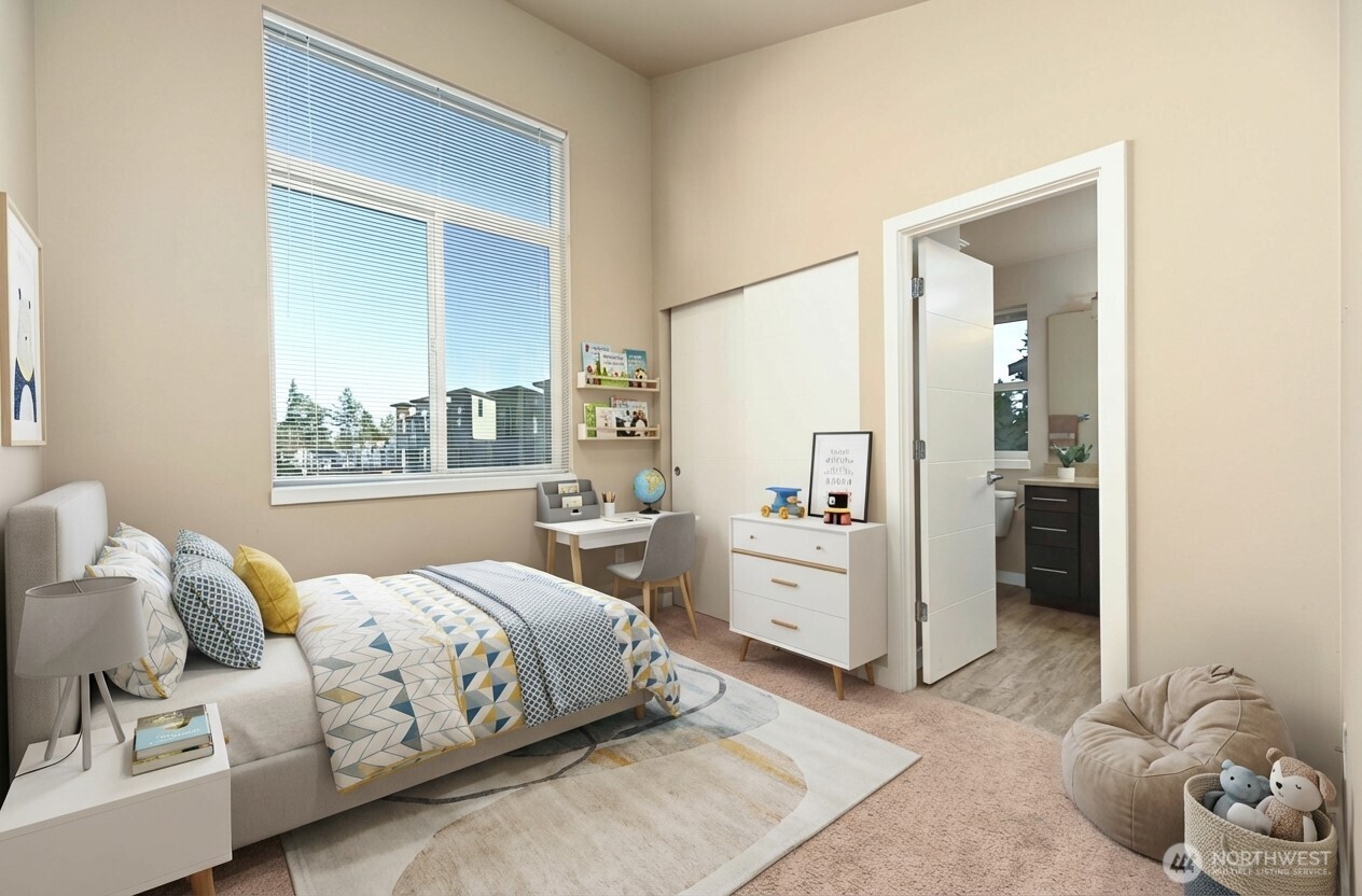 13724 Ash Way, Unit C1 Everett, WA 98204 - Photo 27 of 36 a bedroom with a bed and a window