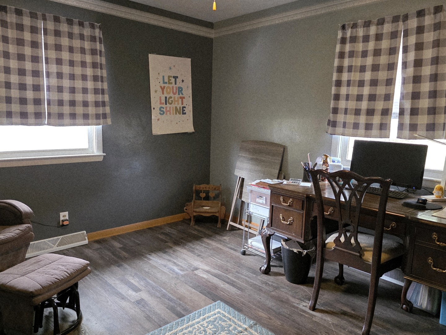 603 1st Street West Lyndon, IL 61261 - Photo 8 of 22 a workspace with furniture and wooden floor