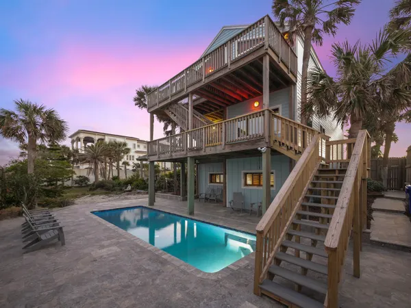 a view of deck with wooden floor