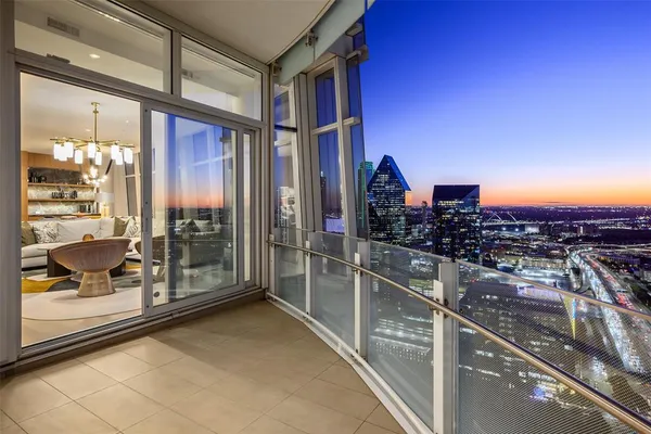 a city view from a balcony