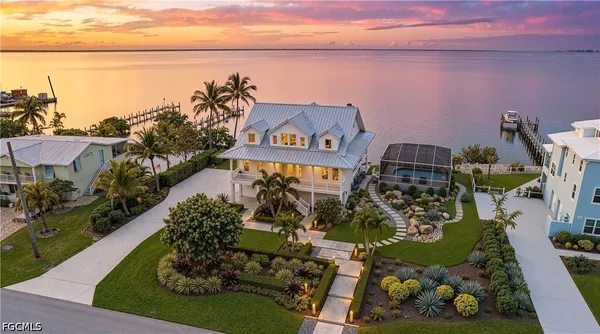 a view of a city with an ocean view