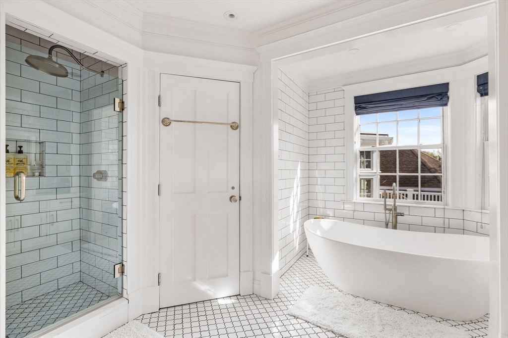 1 R Bailey's Island Road Scituate, MA 02066 - Photo 24 of 42 a bathroom with a bathtub and a shower