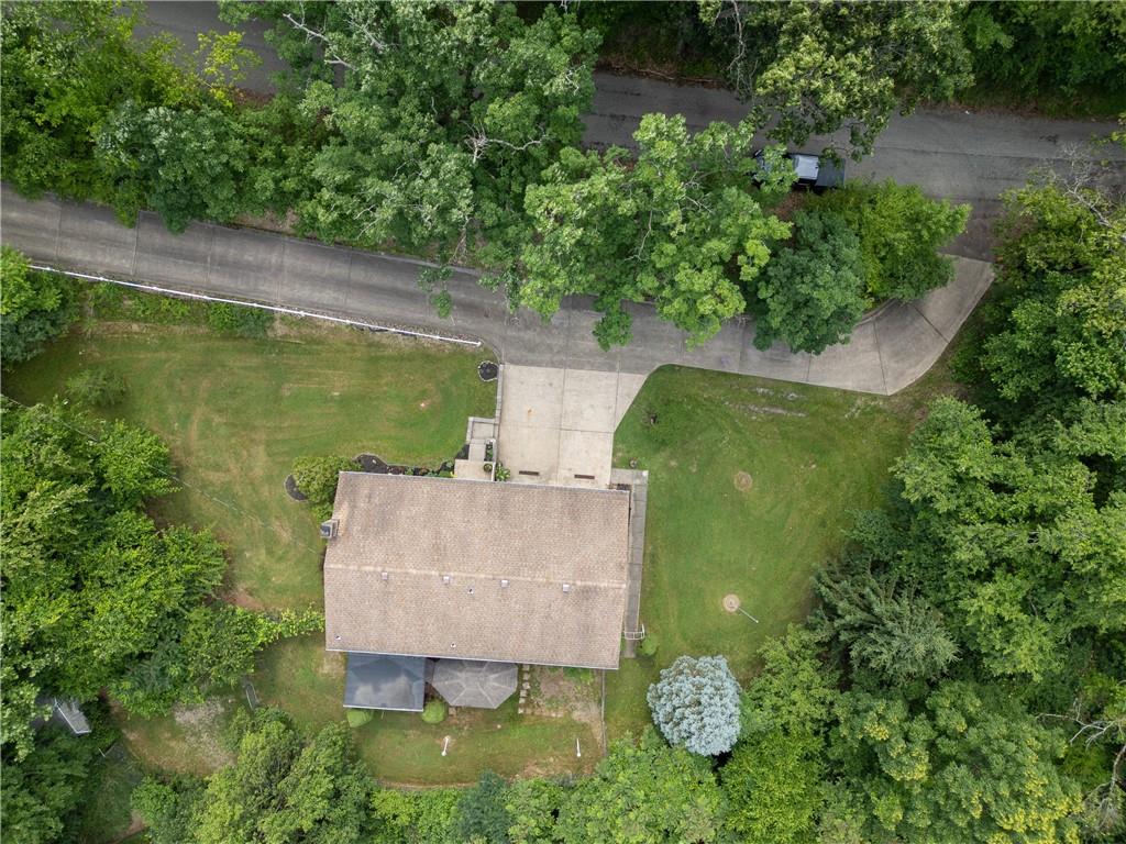 118 Klein Road Clairton, PA 15025 - Photo 36 of 39 an aerial view of a house with swimming pool and large trees