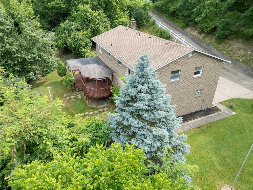 118 Klein Road Clairton, PA 15025 - Photo 37 of 39 an aerial view of a house with yard and outdoor seating