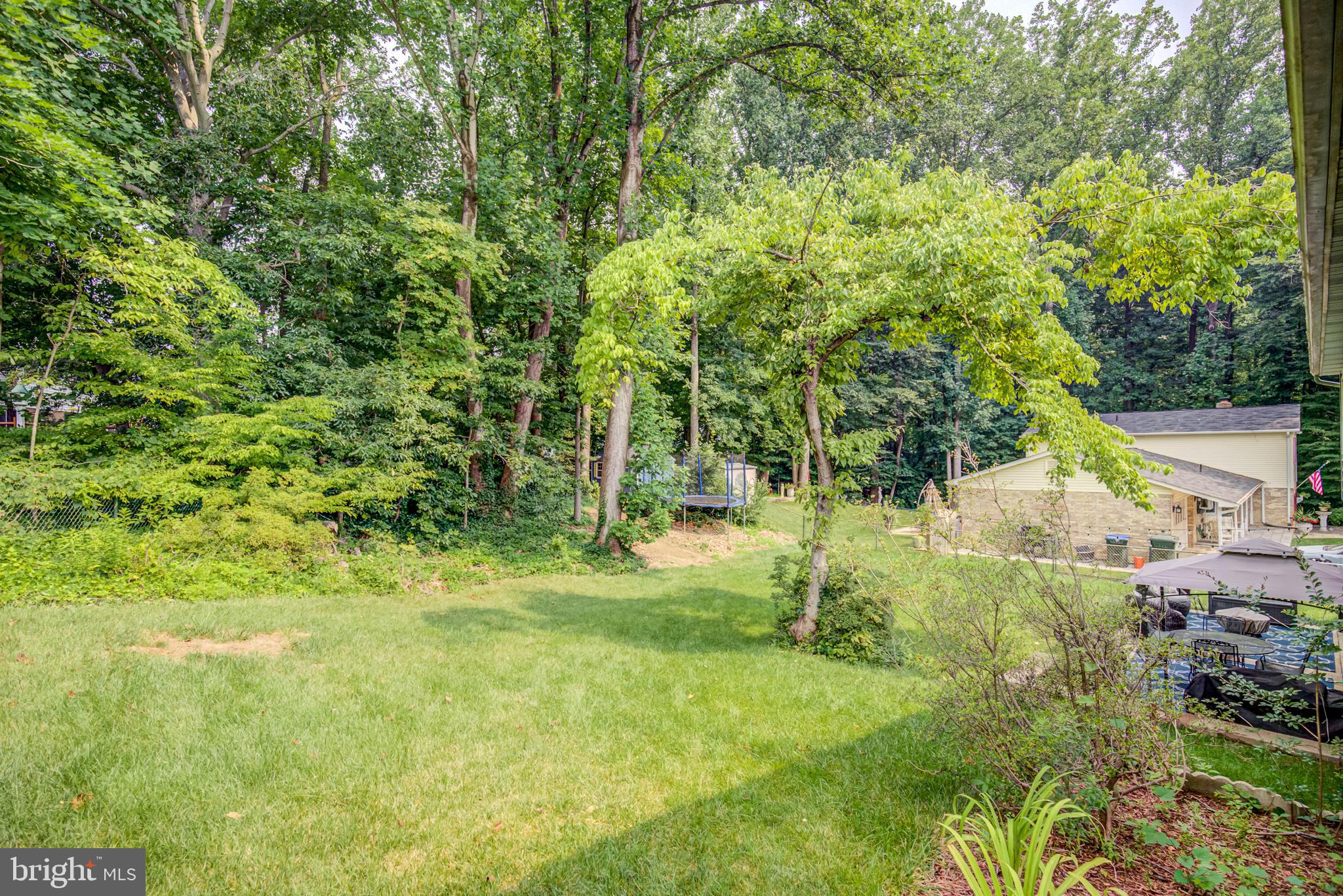 Fully fenced back yard