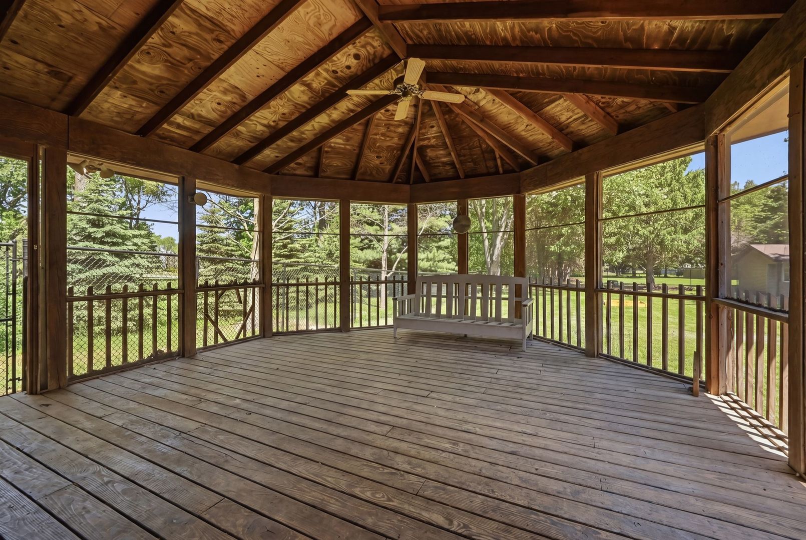 5645 Beebe Drive Rochelle, IL 61068 - Photo 31 of 43 a view of porch with wooden floor in outdoor space