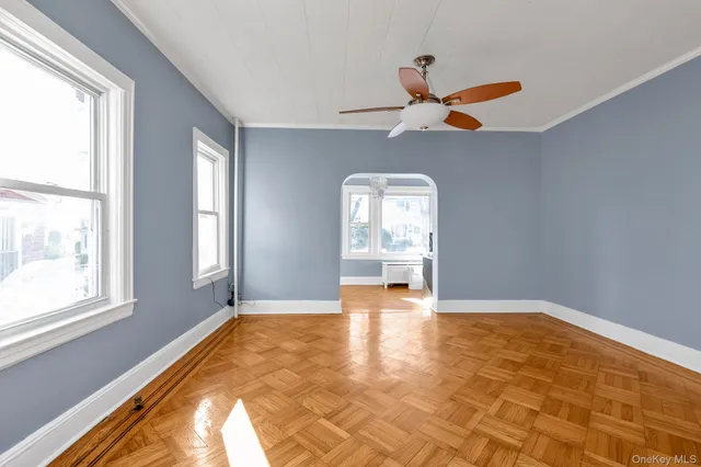 a view of an empty room and window