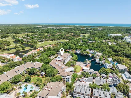 an aerial view of a city with lots of residential buildings