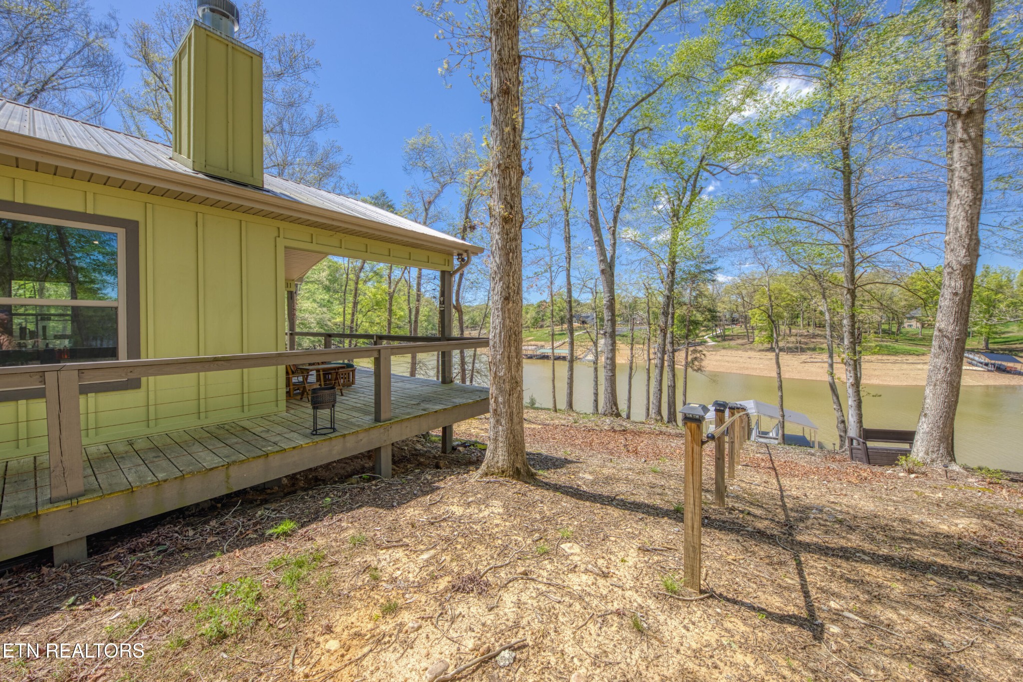 1040 Rdg Pt Trail Dandridge, TN 37725 - Photo 8 of 31 a view of a porch with a floor to ceiling window next to a yard