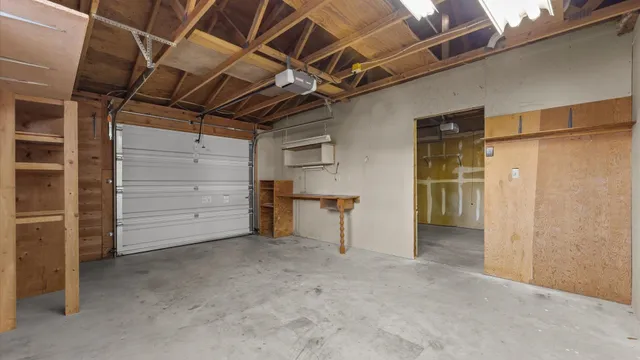 a view of a car garage