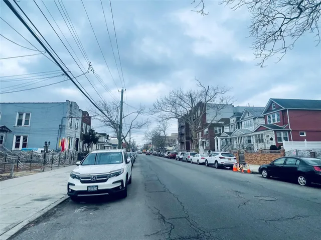 a car parked on the side of street