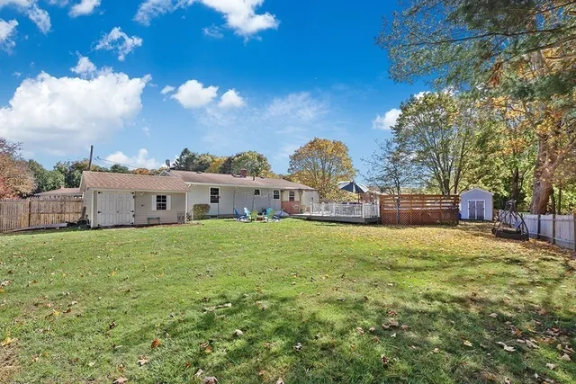 a house view with a garden space