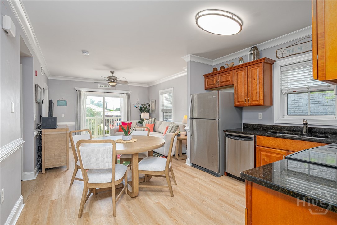 18 Silver Avenue, Unit 1 Tybee Island, GA 31328 - Photo 10 of 50 Kitchen w/Stainless Steel Appliances & Granite Countertops