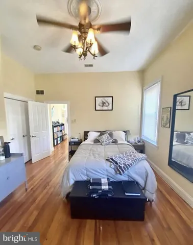 a view of kitchen with wooden floor