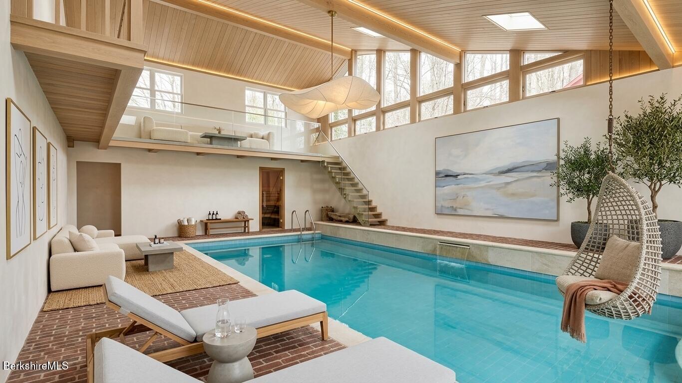 6 Tyringham Road Monterey, MA 01245 - Photo 26 of 43 Virtually Staged Pool Angle 2