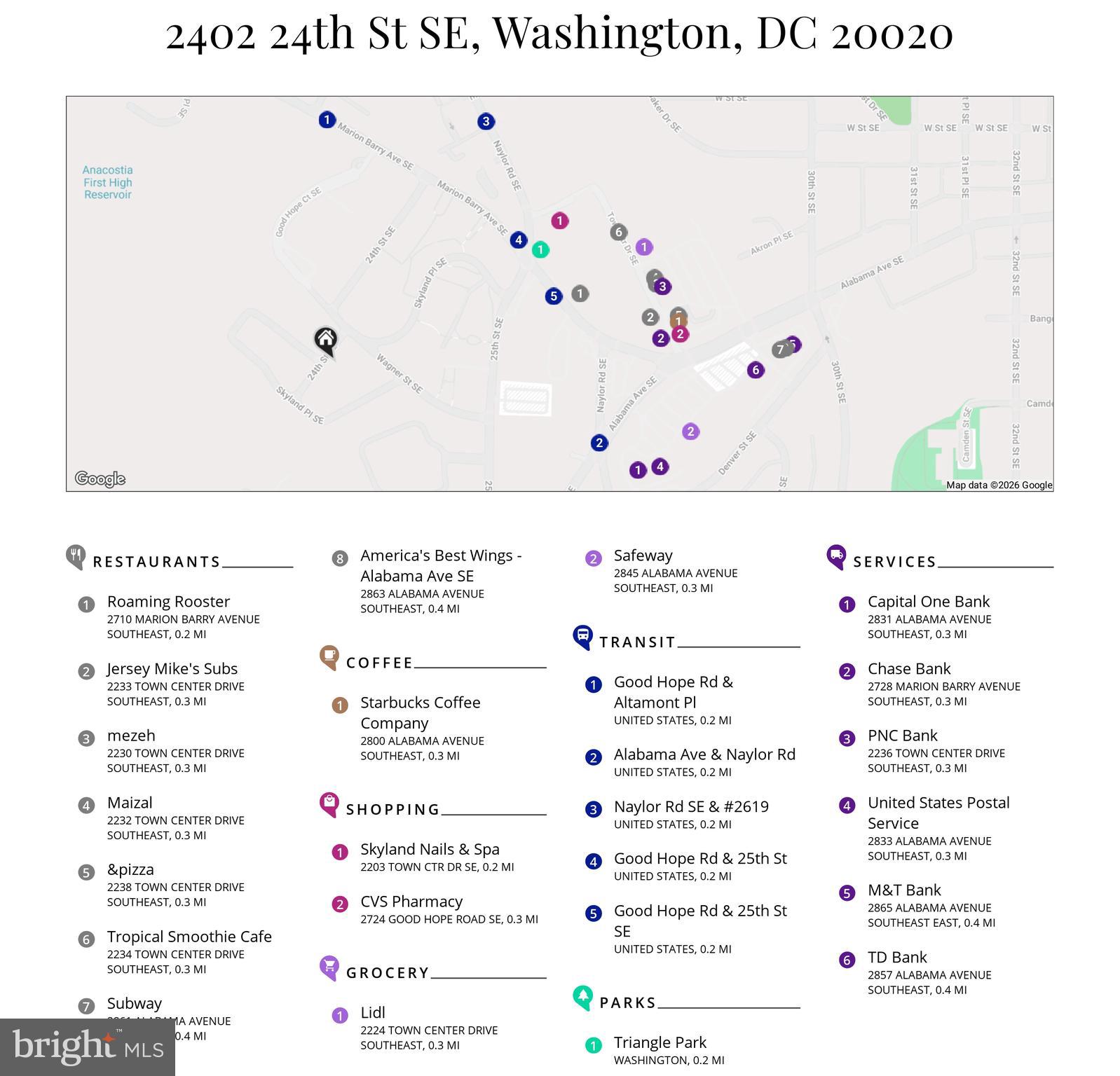 2402 24th Street Southeast Washington, DC 20020 - Photo 37 of 38 Neighborhood map