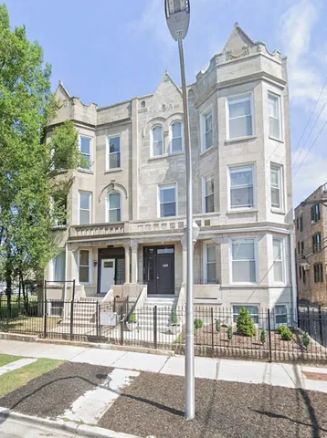 a front view of a multi story building